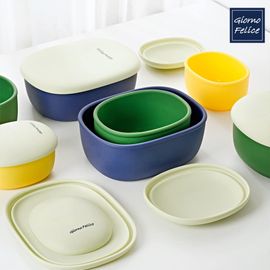 GIORNO FELICE TheSili Platinum Silicone EasyCook Food Storage Container 3-Piece Set 4-Piece Set_Made in Korea